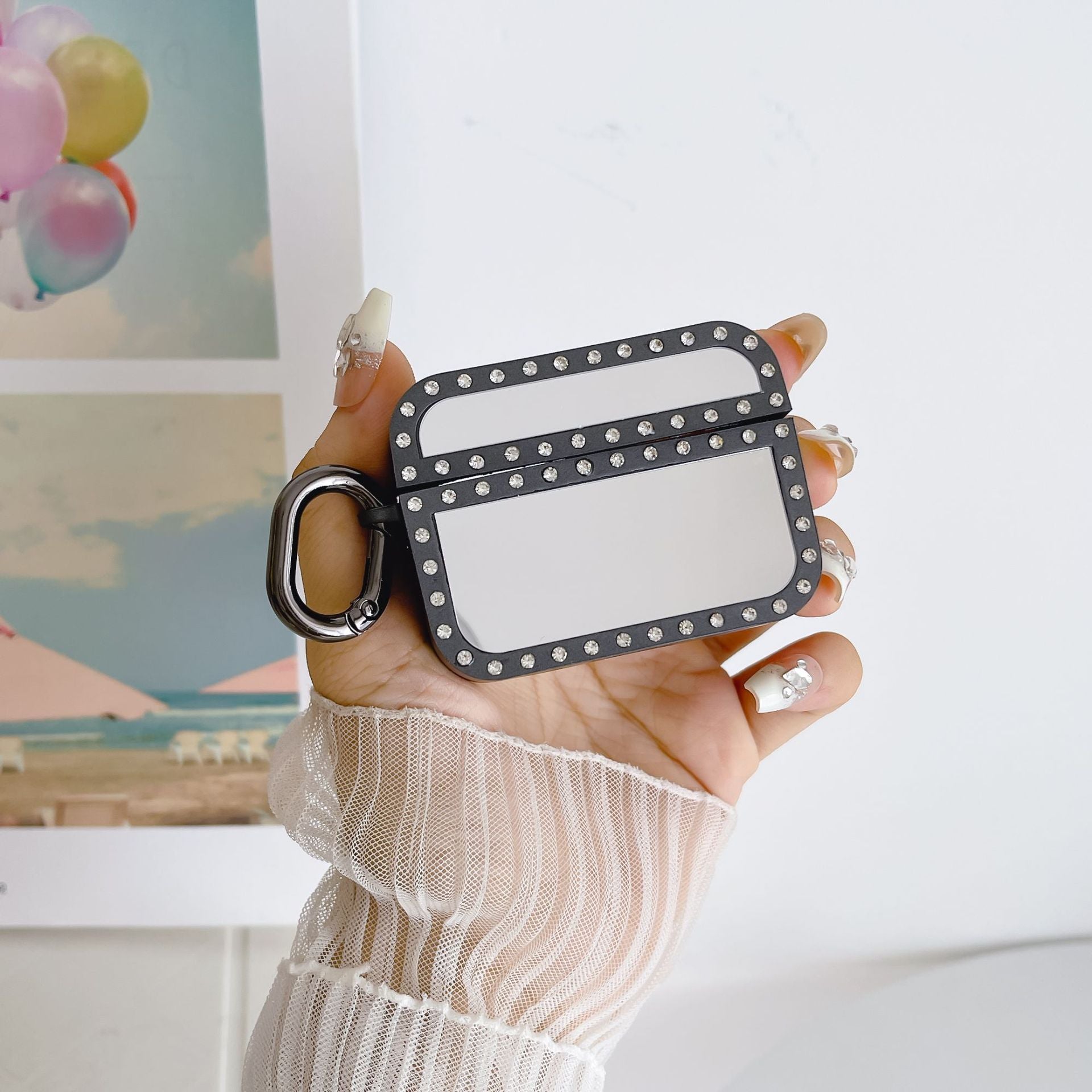 Wholesale TPU Mirror Flash Diamond Bluetooth Headphone Cases